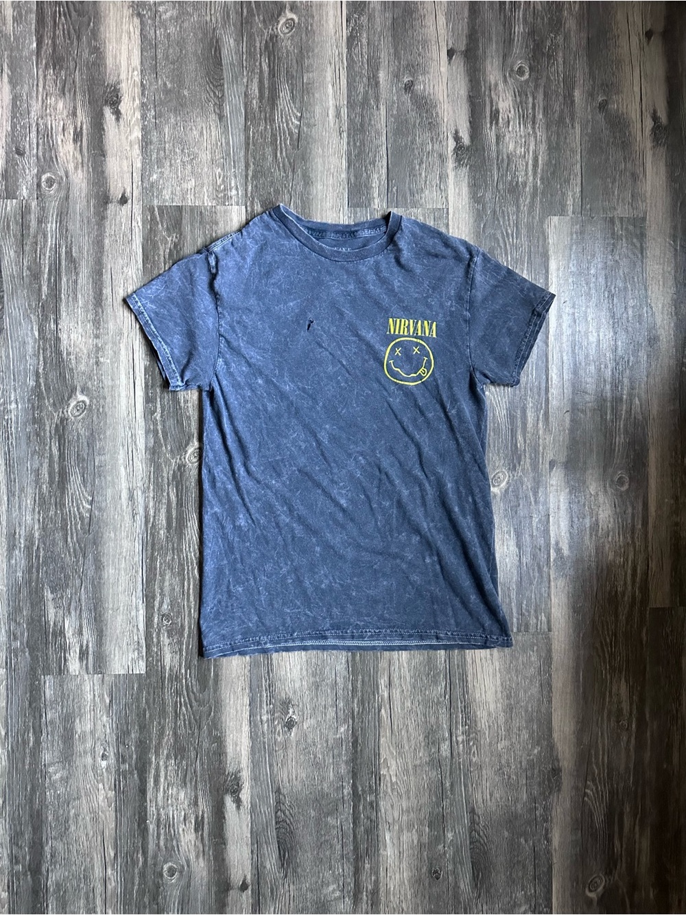 Nirvana Smily Face Graphic Logo Band Tee Size Small Grunge Band Tee